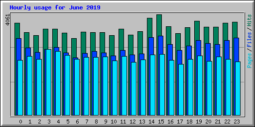 Hourly usage for June 2019