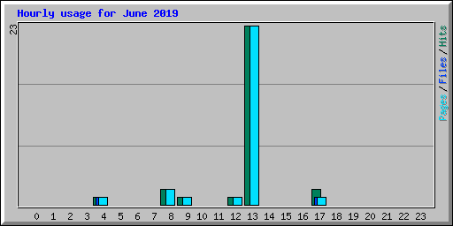 Hourly usage for June 2019