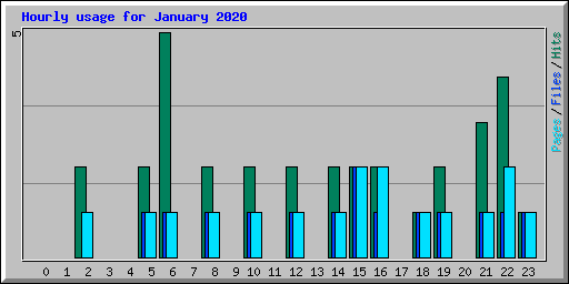 Hourly usage for January 2020