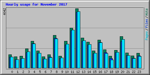 Hourly usage for November 2017
