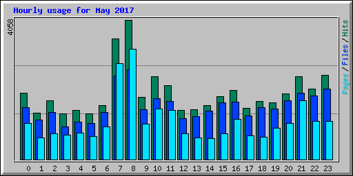 Hourly usage for May 2017