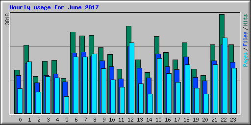 Hourly usage for June 2017