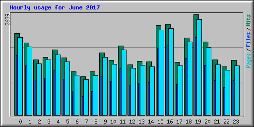 Hourly usage for June 2017