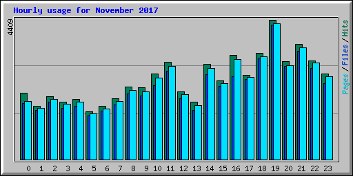 Hourly usage for November 2017