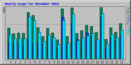 Hourly usage for November 2018