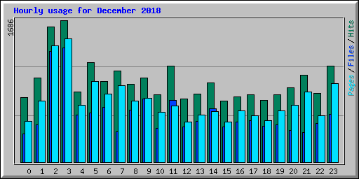 Hourly usage for December 2018