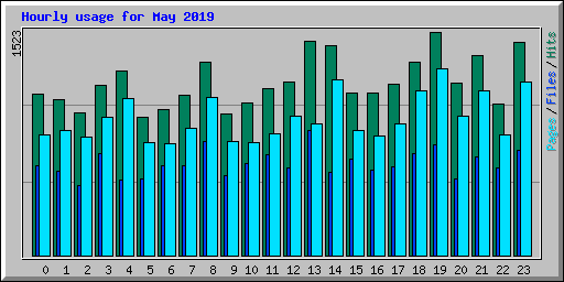 Hourly usage for May 2019