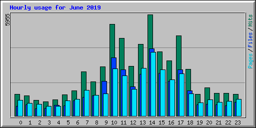 Hourly usage for June 2019