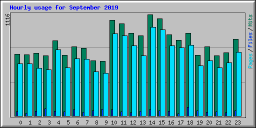 Hourly usage for September 2019
